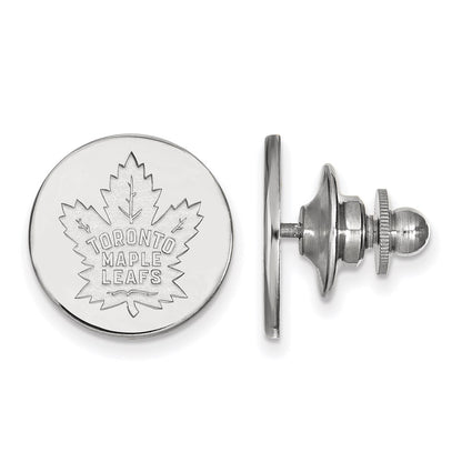 14K White Gold NHL LogoArt Toronto Maple Leafs Lapel Pin