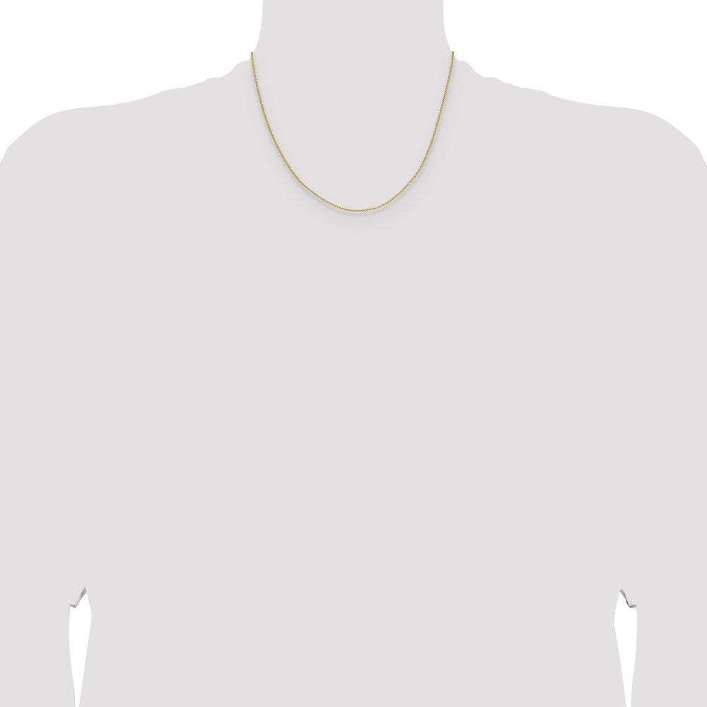 14K Yellow Gold 1.5mm Cable 18 Inch Chain