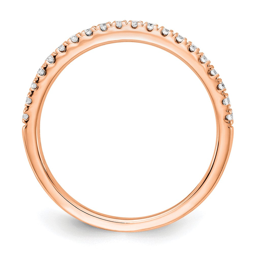14K Rose Gold 1/4 carat Lab Grown Diamond VS/SI+ G+ Complete Wedding Band Ring