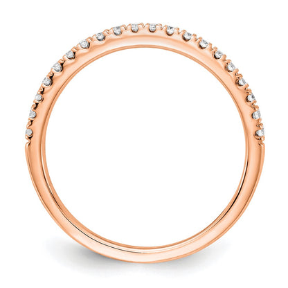 14K Rose Gold 1/4 carat Lab Grown Diamond VS/SI+ G+ Complete Wedding Band Ring