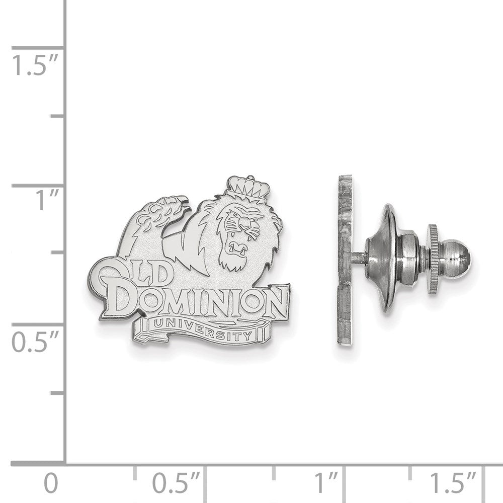 14K White Gold LogoArt Old Dominion University Lapel Pin