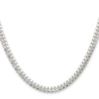 Sterling Silver Polished 5.7mm Domed Curb 26 Inch Chain
