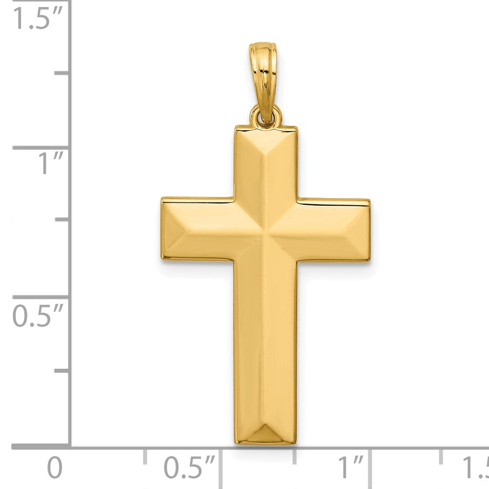 14K Yellow Gold Polished Cross Pendant