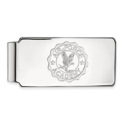 10K White Gold LogoArt United States Air Force Academy Crest Money Clip