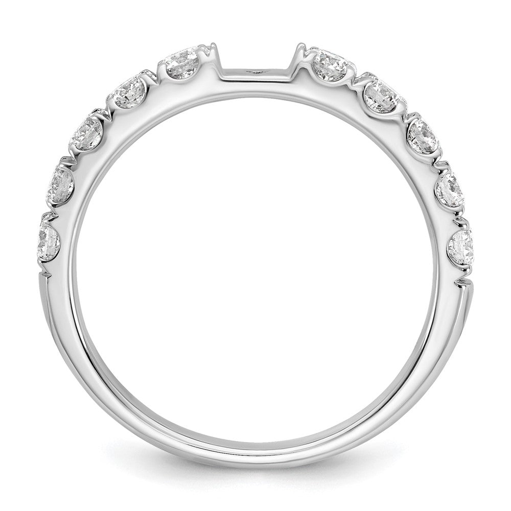 True Origin 14K White Gold 3/4 carat Lab Grown Diamond VS+ F+ Semi-Mount Peg Set Engagement Ring