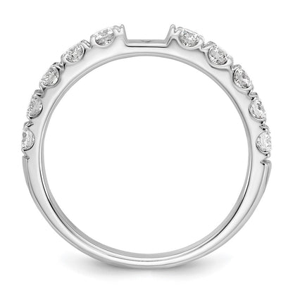 True Origin 14K White Gold 3/4 carat Lab Grown Diamond VS+ F+ Semi-Mount Peg Set Engagement Ring