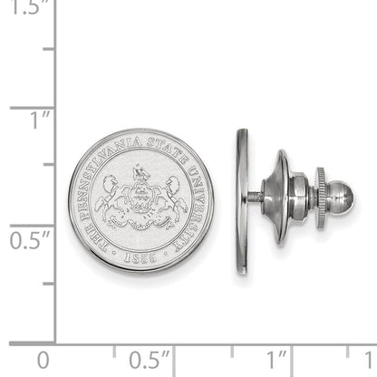 14K White Gold LogoArt Penn State University Crest Lapel Pin