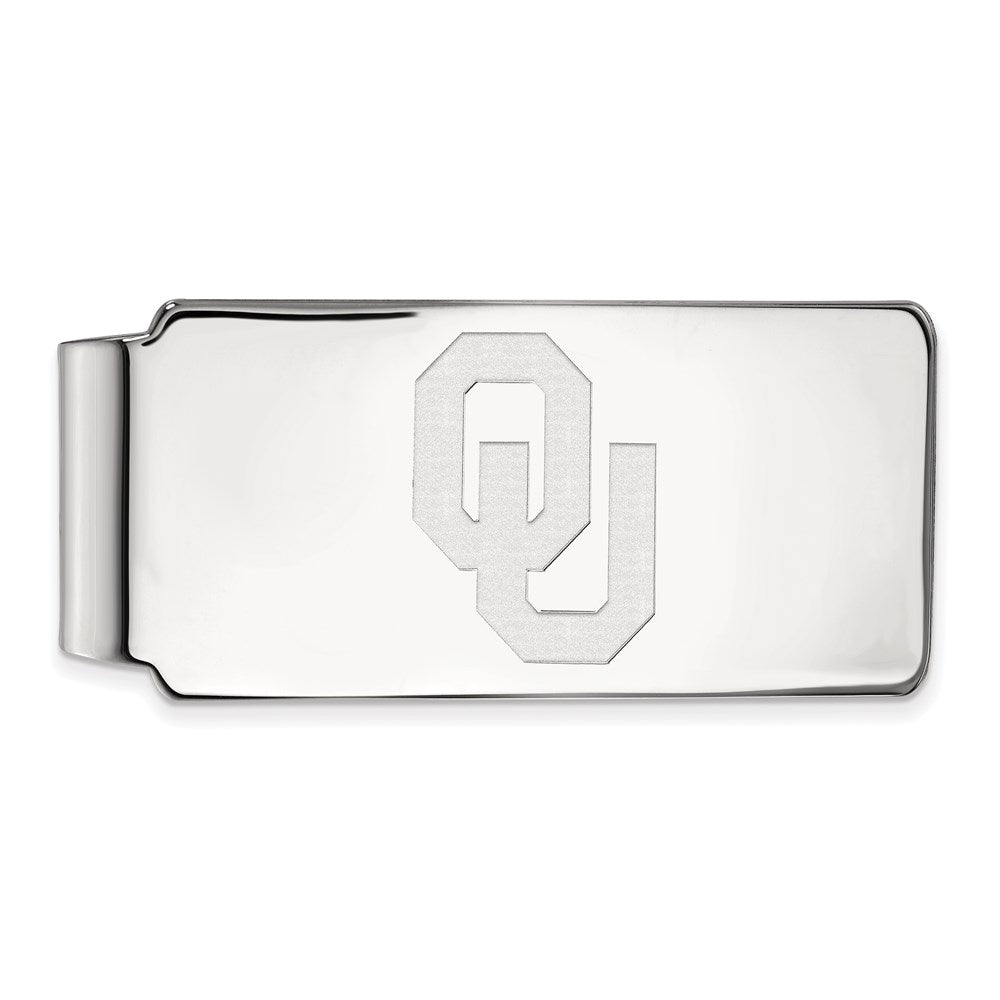 10K White Gold LogoArt University of Oklahoma O-U Money Clip