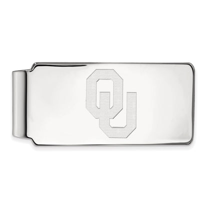 10K White Gold LogoArt University of Oklahoma O-U Money Clip