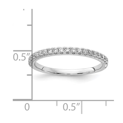14K White Gold 1/4 carat Lab Grown Diamond VS/SI+ G+ Complete Wedding Band Ring
