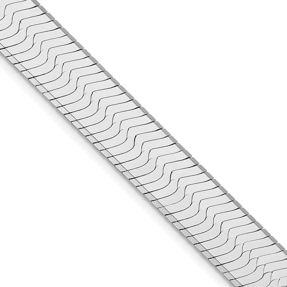 Sterling Silver Rhodium-plated 10.5mm Magic Herringbone 22 Inch Chain