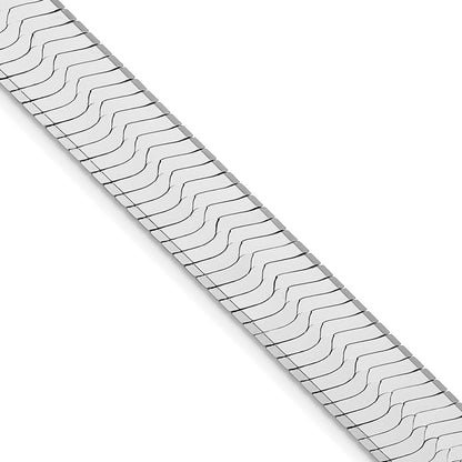 Sterling Silver Rhodium-plated 10.5mm Magic Herringbone 22 Inch Chain