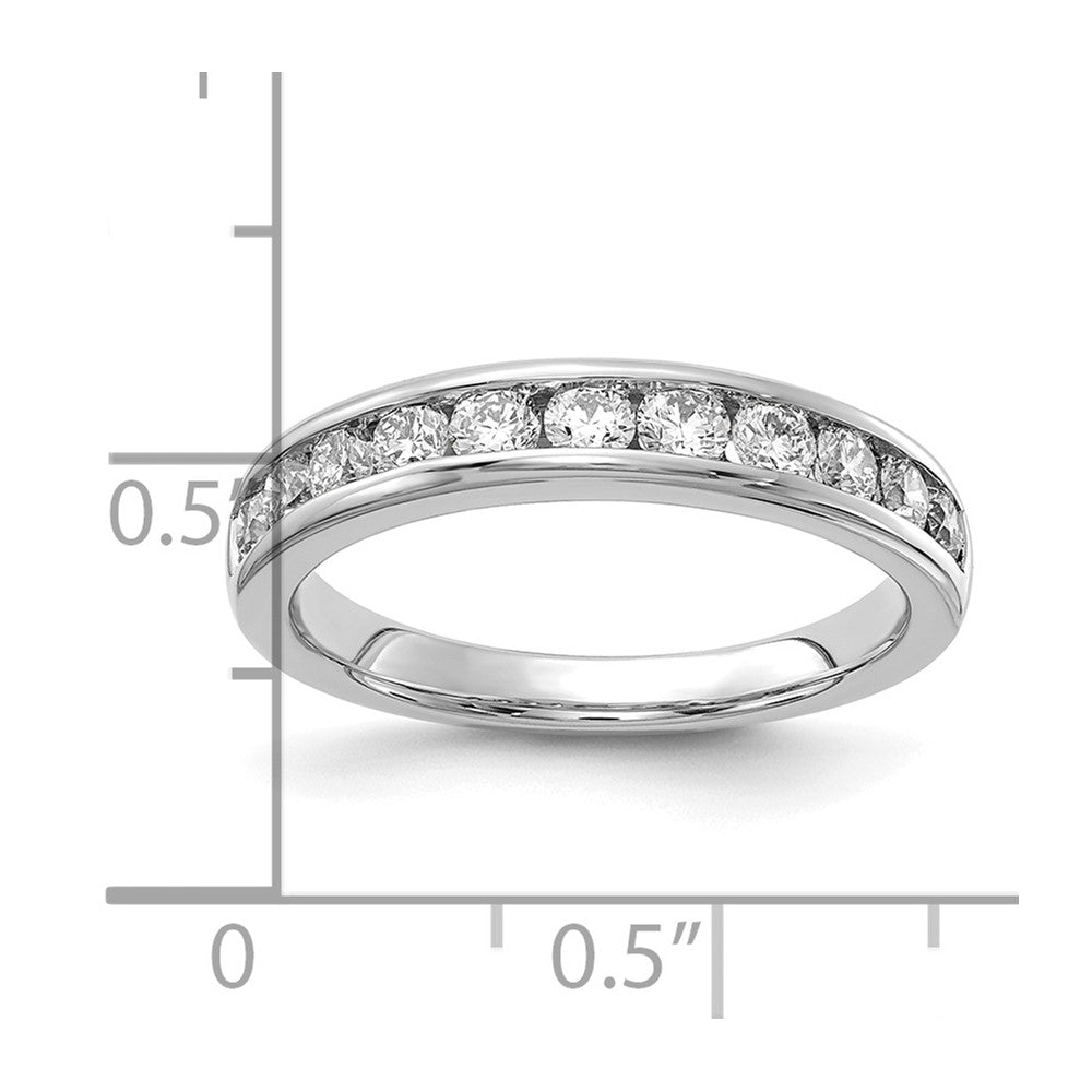 14K White Gold 3/4 carat Lab Grown Diamond VS+ F+ Complete Channel Set Wedding Band Ring