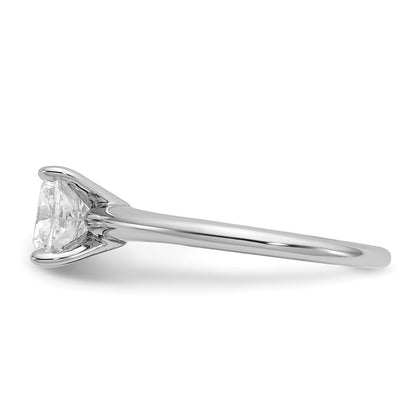 14K White Gold 2 carat Certified Lab Grown Diamond VS/SI+ G+ Cushion Complete Solitaire Engagement Ring