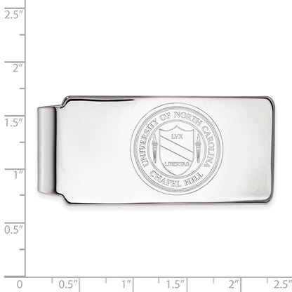 10K White Gold LogoArt University of North Carolina Crest Money Clip