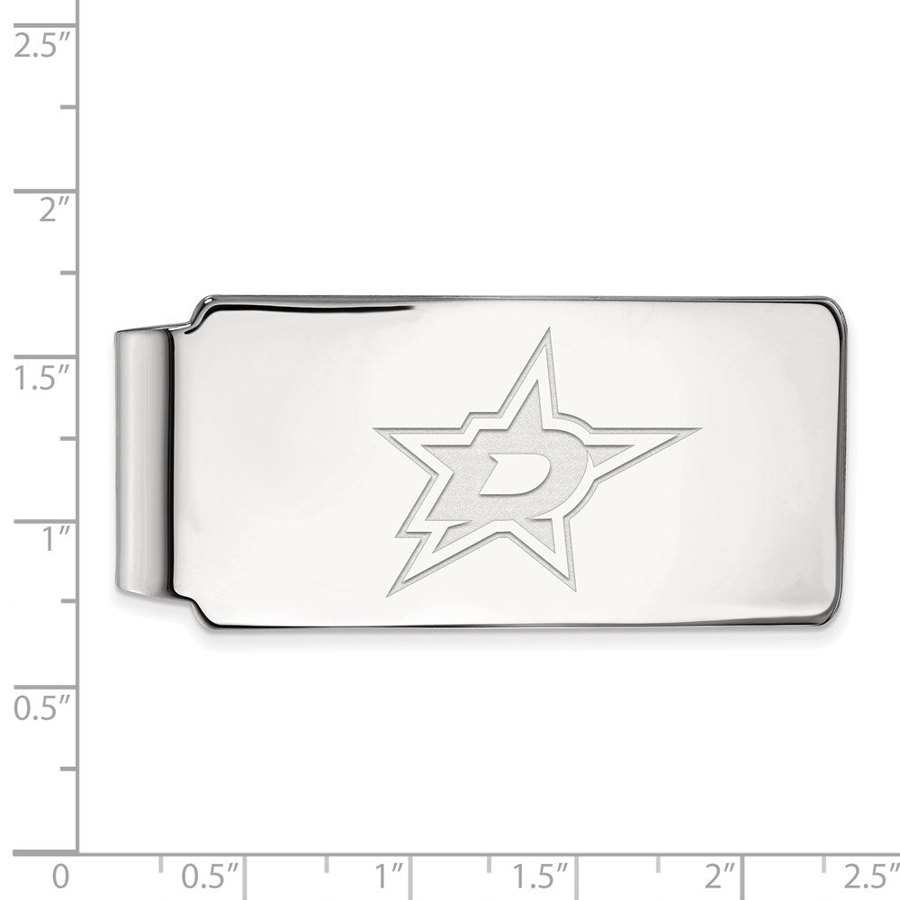 10K White Gold NHL LogoArt Dallas Stars Money Clip