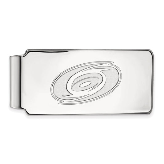 10K White Gold NHL LogoArt Carolina Hurricanes Money Clip