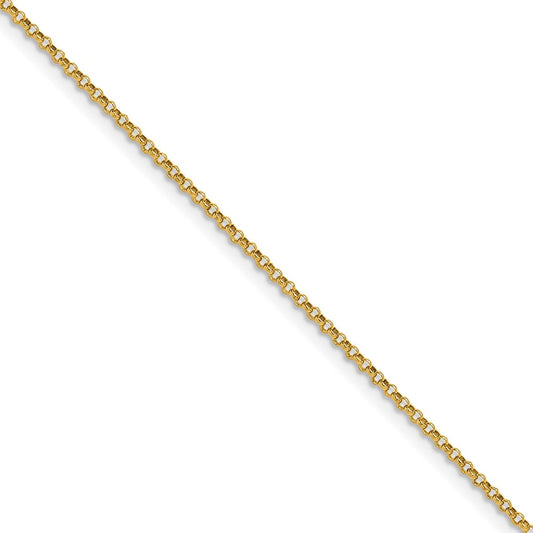 14K Yellow Gold 1.55mm Rolo Pendant Chain (100 Inch Spool)