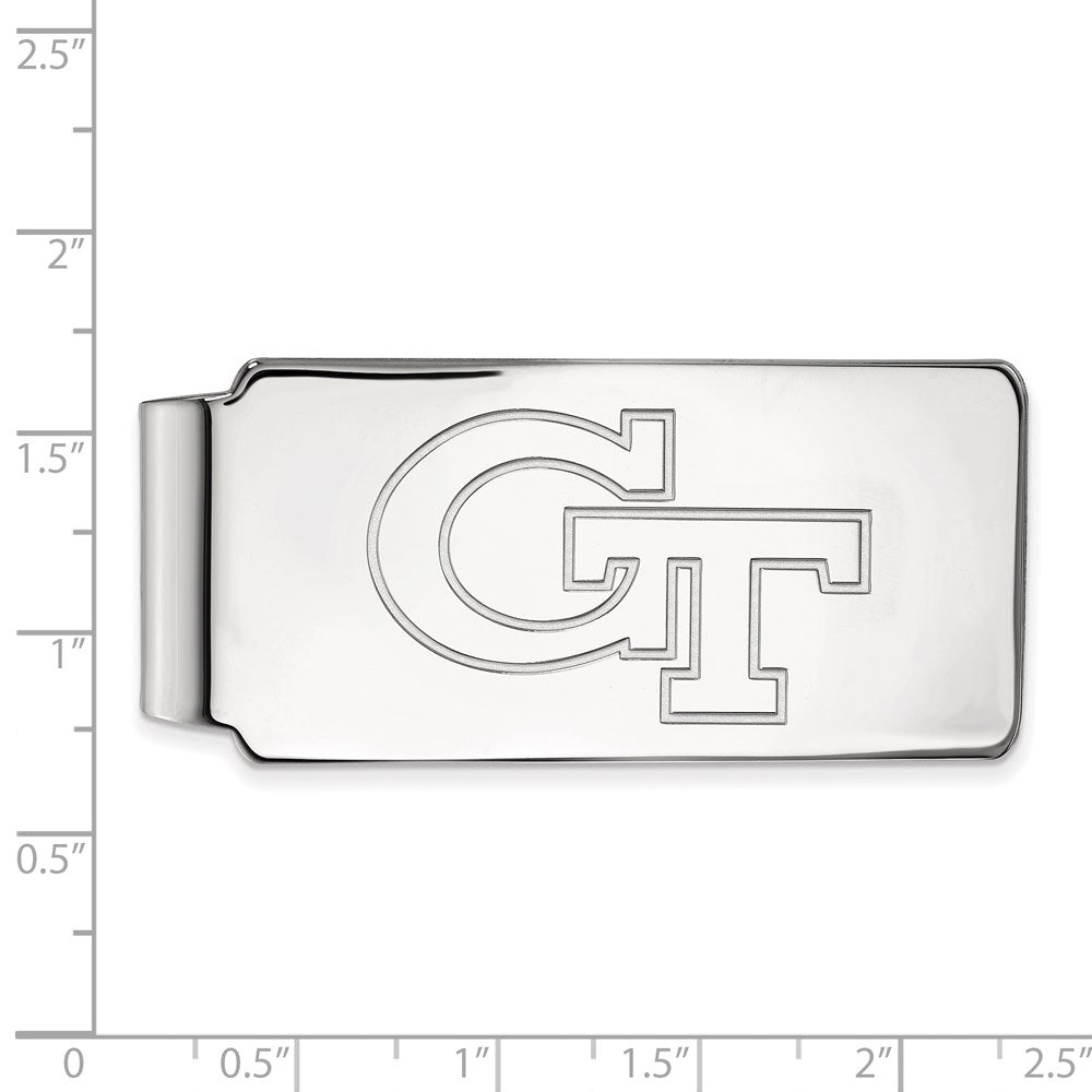 10K White Gold LogoArt Georgia Institute of Technology G-T Money Clip