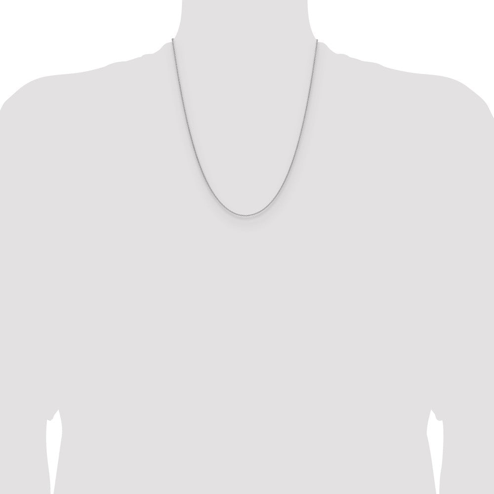 14K White Gold 1.5mm Cable 22 Inch Chain