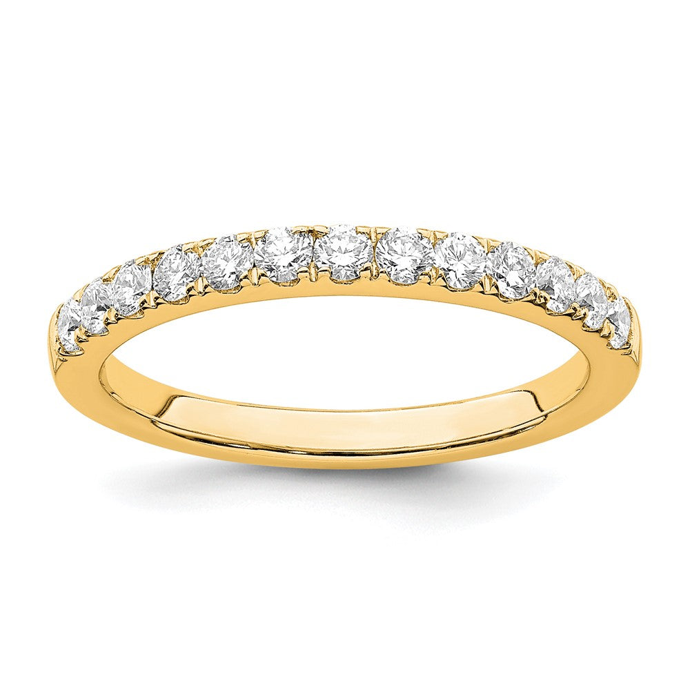 True Origin 14K Yellow Gold 1/2 carat Lab Grown Diamond VS+ F+ Complete Wedding Band Ring