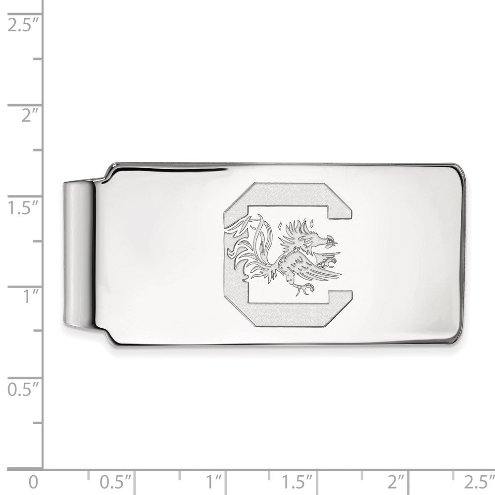 10K White Gold LogoArt University of South Carolina Money Clip