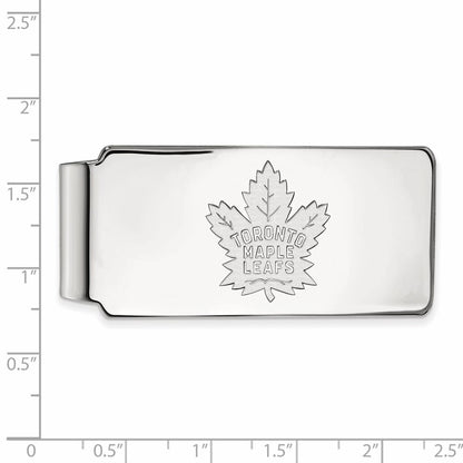 10K White Gold NHL LogoArt Toronto Maple Leafs Money Clip