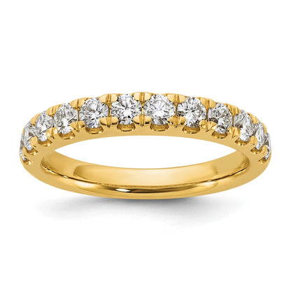 14K Yellow Gold 7/8 carat Lab Grown Diamond VS+ F+ Complete Wedding Band Ring