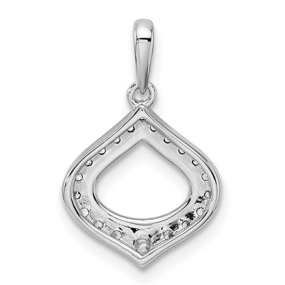 14K White Gold 1/4 carat Diamond Vintage Pendant
