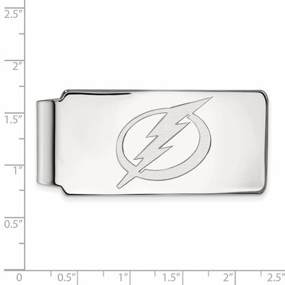 10K White Gold NHL LogoArt Tampa Bay Lightning Money Clip