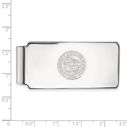 10K White Gold LogoArt University of South Florida Crest Money Clip