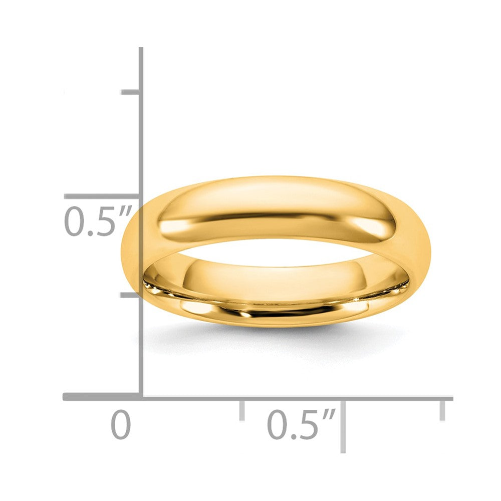 14K Yellow Gold 4.5mm Standard Comfort Fit Wedding Band Ring