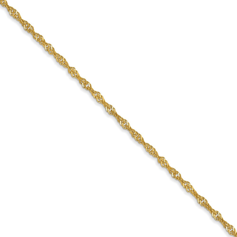 14K Yellow Gold 1.4mm Singapore Chain (100 Inch Spool)