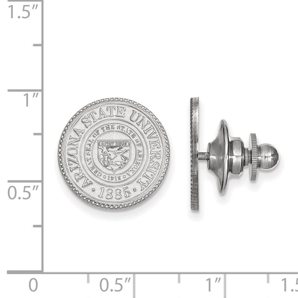 14K White Gold LogoArt Arizona State University Crest Lapel Pin