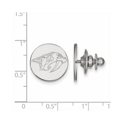 14K White Gold NHL LogoArt Nashville Predators Lapel Pin
