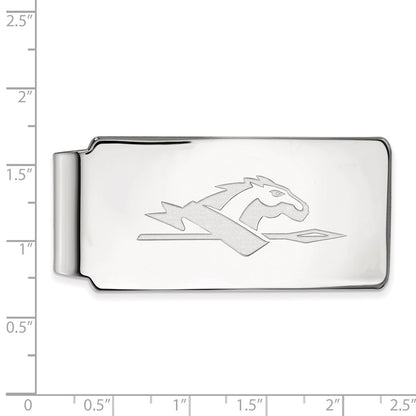 10K White Gold LogoArt Longwood University Horse Money Clip