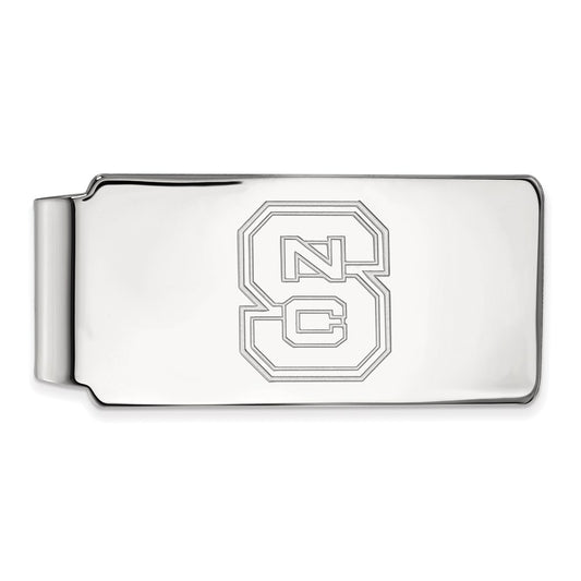 10K White Gold LogoArt North Carolina State University N-C-S Money Clip