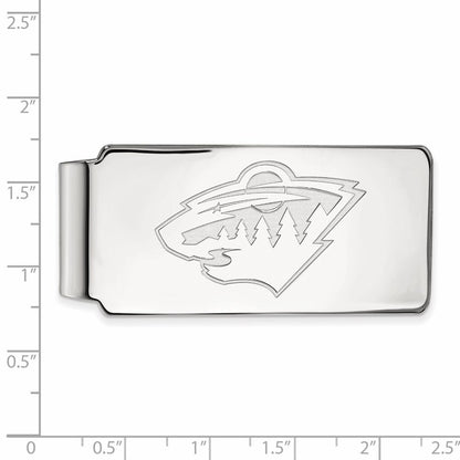 10K White Gold NHL LogoArt Minnesota Wild Money Clip