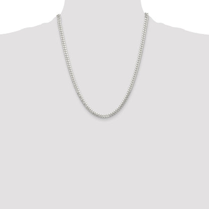 Sterling Silver Polished 5.7mm Domed Curb 22 Inch Chain