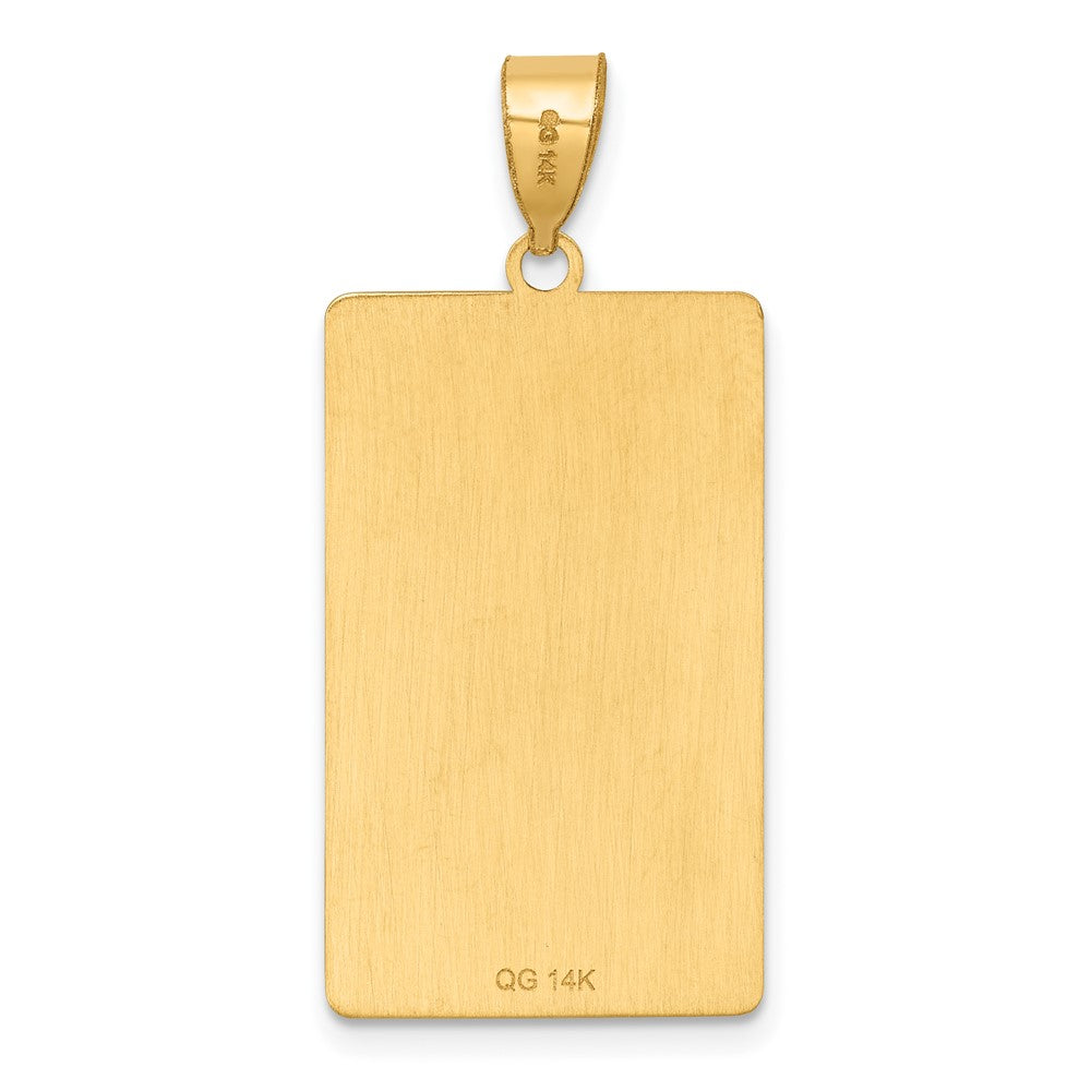 14K Yellow Gold The Hermit Tarot Card Pendant