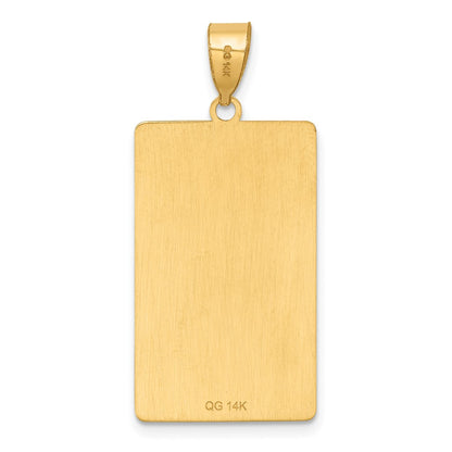 14K Yellow Gold The Hermit Tarot Card Pendant