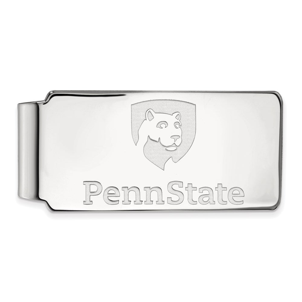 10K White Gold LogoArt Penn State University Money Clip