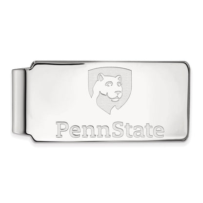 10K White Gold LogoArt Penn State University Money Clip