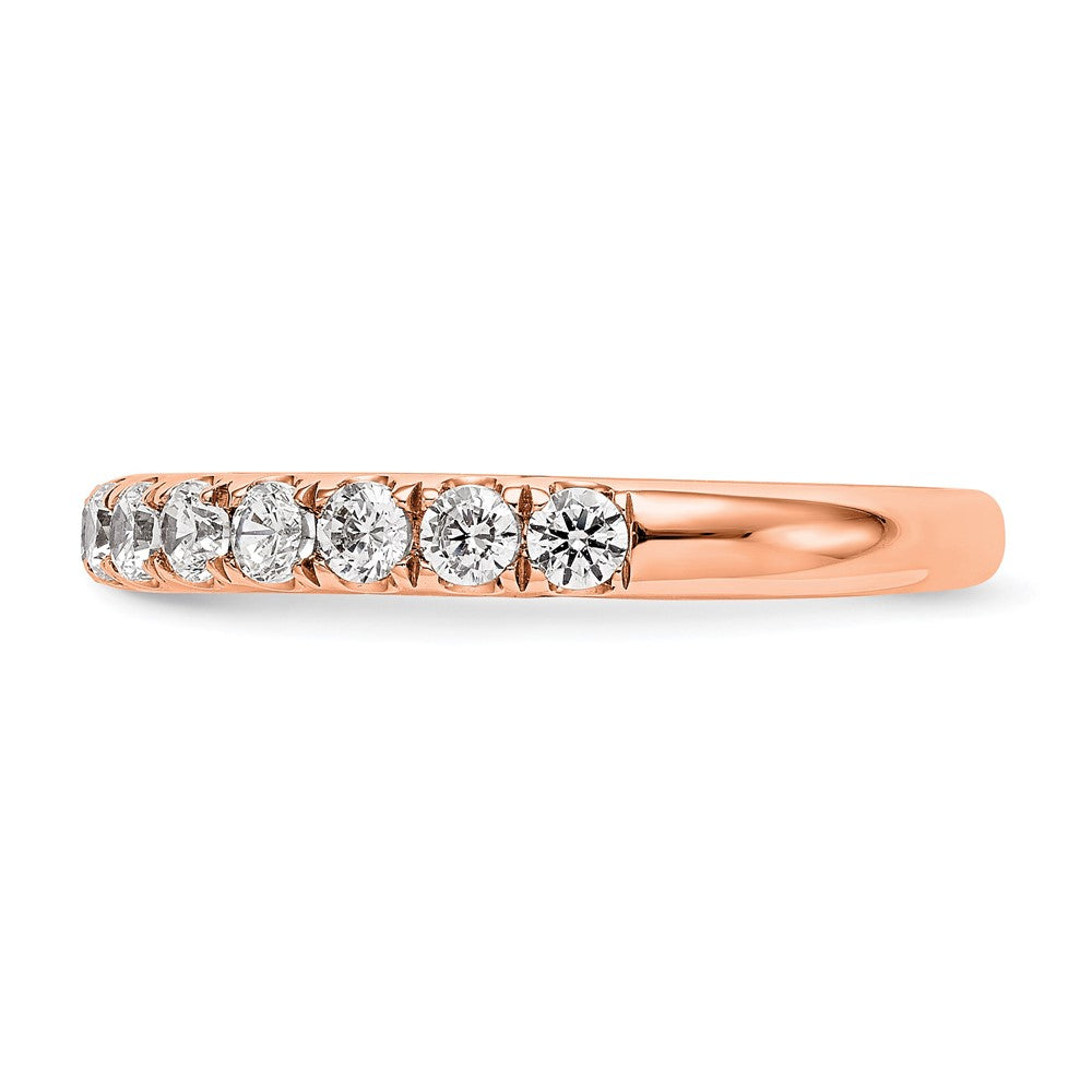 True Origin 14K Rose Gold 3/4 carat Lab Grown Diamond VS+ F+ Complete Wedding Band Ring