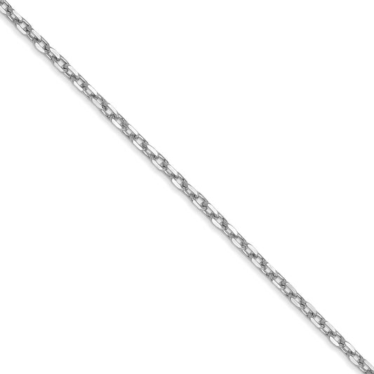 14K White Gold 1.8mm D/C Round Open Link Cable Chain (100 Inch Spool)