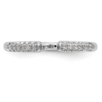 14K White Gold Peg Set 1/8 carat Diamond Semi-mount Engagement Ring