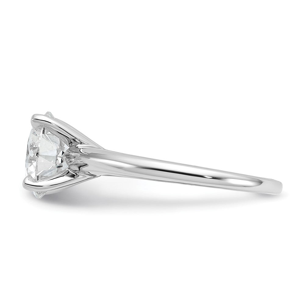 14K White Gold 3 carat Certified Lab Grown Diamond VS+ F+ Round Complete Solitaire Engagement Ring