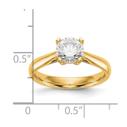 True Origin 14K 1/4 carat Certified Complete Lab Grown Diamond VS+ F+ Round Solitaire Engagement Ring
