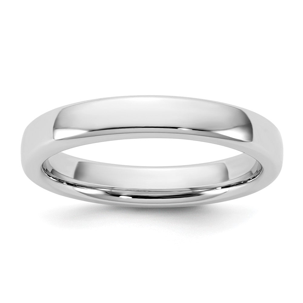 14k White Gold 3.5mm European Comfort Fit Wedding Band Ring