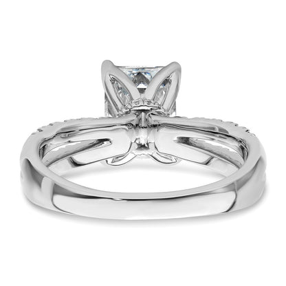 True Origin 14K White Gold 2 5/8 carat Lab Grown Diamond VS+ F+ Complete Radiant Engagement Ring